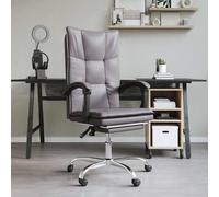 Fauteuil Inclinable de Bureau Chaise Pivotante Siège Noir Similicuir vidaXL