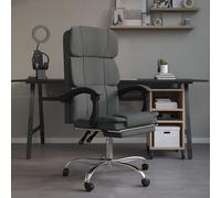 Fauteuil Inclinable de Bureau Gris Foncé Tissu Chaise d'Ordinateur vidaXL