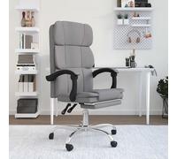 Fauteuil Inclinable de Bureau Gris Foncé Tissu Chaise d'Ordinateur vidaXL