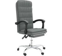 Vidaxl Fauteuil Inclinable De Bureau Gris Foncé Tissu Gris