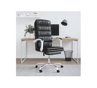 Fauteuil inclinable de bureau Noir Similicuir