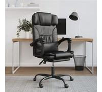 Fauteuil inclinable de bureau Noir Similicuir Noir G