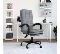 Fauteuil Inclinable de Bureau Pivotant Chaise d'Ordinateur Taupe Tissu vidaXL