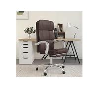 349630 vidaXL Fauteuil inclinable de bureau Marron Similicuir