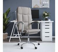 Fauteuil Inclinable de Bureau Taupe Tissu Siège Chaise d'Ordinateur vidaXL