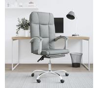Fauteuil Inclinable de Bureau Taupe Tissu Siège Chaise d'Ordinateur vidaXL