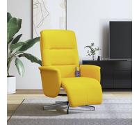 Fauteuil Inclinable de Massage avec Repose-pieds Chaise Crème Tissu vidaXL