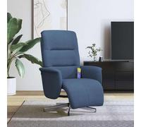 vidaXL Fauteuil de massage inclinable avec repose-pieds tissu crème