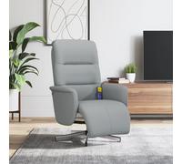 Fauteuil Inclinable de Massage avec Repose-pieds Chaise Crème Tissu vidaXL
