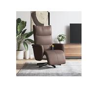 vidaXL Fauteuil Inclinable de Massage avec Repose-pieds, Chaise de Relaxation avec Dossier, Siège avec Accoudoirs Salon, Moderne, Marron Similicuir 356594 Marron G