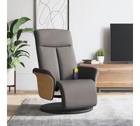 Fauteuil Inclinable de Massage avec Repose-Pieds Chaise Gris Clair Tissu vidaXL