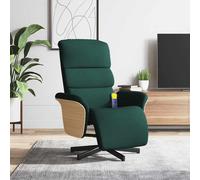 Fauteuil Inclinable de Massage avec Repose-pieds Chaise Salon Noir Tissu vidaXL