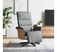 Fauteuil Inclinable de Massage avec Repose-pieds Chaise Salon Noir Tissu vidaXL