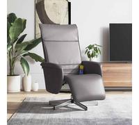 Fauteuil Inclinable de Massage avec Repose-pieds Siège Noir Similicuir vidaXL