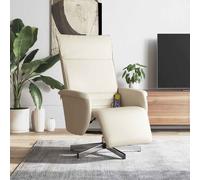Fauteuil Inclinable de Massage avec Repose-pieds Siège Noir Similicuir vidaXL