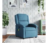 Fauteuil inclinable de massage bleu velours Bleu G