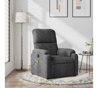 Fauteuil Inclinable de Massage Chaise de Relaxation Noir Tissu microfibre vidaXL