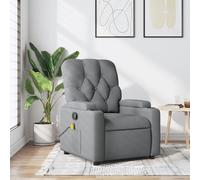 Fauteuil Inclinable de Massage Chaise de Relaxation Siège Crème Tissu vidaXL