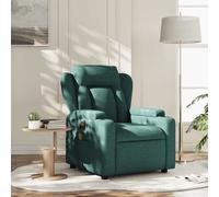 Fauteuil Inclinable de Massage Chaise de Relaxation Siège Noir Tissu vidaXL
