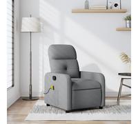 Fauteuil Inclinable de Massage Chaise de Relaxation Siège Noir Tissu vidaXL