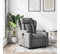 Fauteuil Inclinable de Massage Chaise de Relaxation Siège Noir Tissu vidaXL