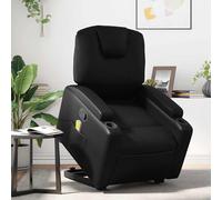Fauteuil Inclinable de Massage Chaise Salle de Séjour Noir Similicuir vidaXL