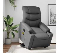 Fauteuil Inclinable de Massage Chaise Salle de Séjour Noir Similicuir vidaXL