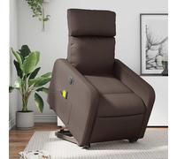 Fauteuil Inclinable de Massage Chaise Siège Rouge Bordeaux Similicuir vidaXL