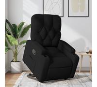 Fauteuil Inclinable de Massage Chaise Siège Salle de Séjour Crème Tissu vidaXL