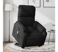 vidaXL Fauteuil inclinable électrique noir tissu microfibre