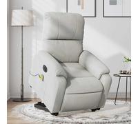 Fauteuil Inclinable de Massage Chaise Siège Salon Noir Tissu Microfibre vidaXL