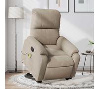Fauteuil Inclinable de Massage Chaise Siège Salon Noir Tissu Microfibre vidaXL