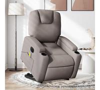 Fauteuil Inclinable de Massage Chaise Siège Salon Vert Foncé Tissu vidaXL