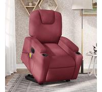 Fauteuil Inclinable de Massage Chaise Siège Salon Vert Foncé Tissu vidaXL