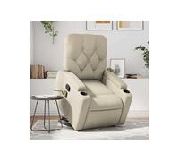 Fauteuil inclinable de massage Crème Similicuir 3204780
