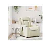 Fauteuil inclinable de massage Crème Similicuir 372435