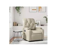 vidaXL Fauteuil inclinable de massage Crème Similicuir 372511 Beige G