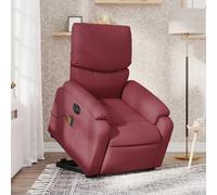 vidaXL Fauteuil électrique réglable en tissu bordeaux (Rouge G)