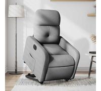 Fauteuil Inclinable de Massage Électrique Chaise Siège Crème Tissu vidaXL
