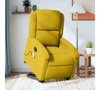 vidaXL Fauteuil inclinable électrique jaune Velours