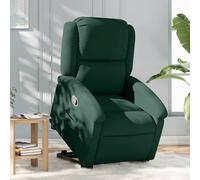 Vidaxl Fauteuil De Massage Inclinable Vert Foncé Velours Vert