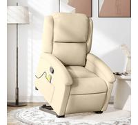 vidaXL Fauteuil inclinable de massage électrique Tissu Gris foncé