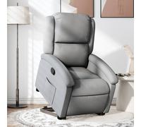 Fauteuil Inclinable de Massage Électrique Chaise Siège Gris Foncé Tissu vidaXL