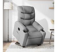 Fauteuil Inclinable de Massage Électrique Chaise Siège Gris Foncé Tissu vidaXL