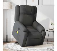 vidaXL Fauteuil de massage inclinable Gris foncé Tissu
