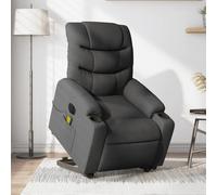 Fauteuil Inclinable de Massage Électrique Chaise Siège Gris Foncé Tissu vidaXL