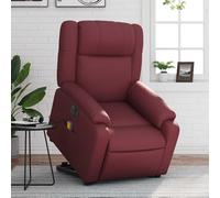 Vidaxl Fauteuil Inclinable De Massage Électrique Gris Similicuir Gris