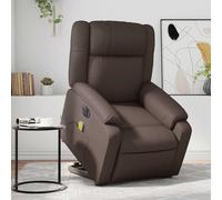 vidaXL Fauteuil inclinable électrique marron similicuir