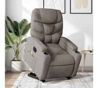 Fauteuil Inclinable de Massage Électrique Chaise Siège Marron Tissu vidaXL