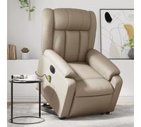 vidaXL Fauteuil inclinable de massage électrique Similicuir Cappuccino